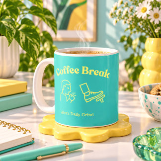 Caneca De Café Pausa Café/Tosse - Personalizado Divertido