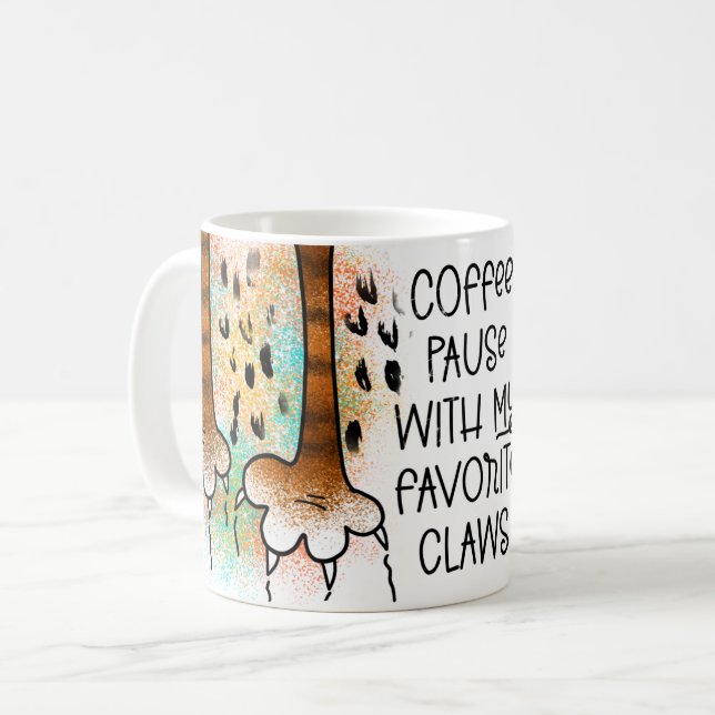 Caneca De Café pausa de café com as minhas garras favoritas (Frente Esquerda)