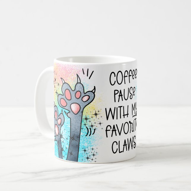 Caneca De Café pausa de café com as minhas garras favoritas (Frente Esquerda)