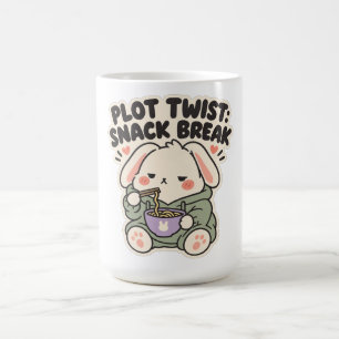 Caneca De Café Pausa para Lanche com Reviravolta Cozy Noodle Bunn