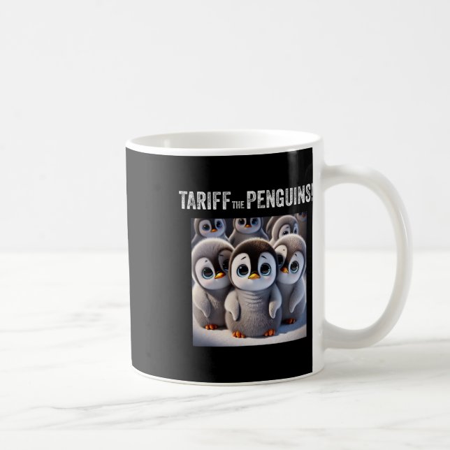 Caneca De Café Pausa Pinguins. Tarifas Trump (Direita)