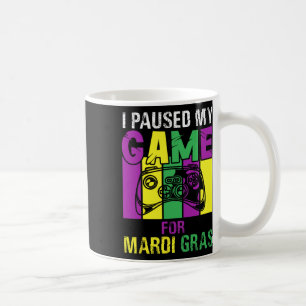 Caneca De Café Pausou Meu Jogo Para O Jogo Mardi Gras Mardi Gra