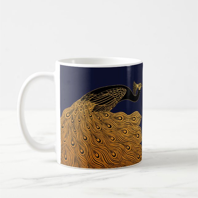 Caneca De Café Pavão Art Nouveau de Will Bradley (Esquerda)