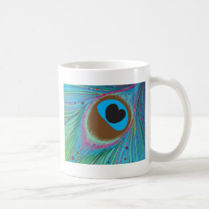 Caneca De Café Pavão de plano de fundo