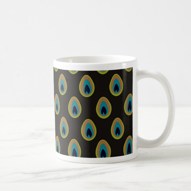 Caneca De Café Pavão inspirado em segundo plano (Direita)