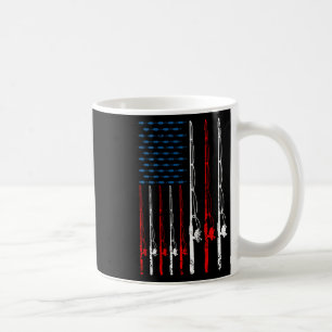 Caneca De Café Pavilhão Americano Pesca Rod Pesca Vintage Fi