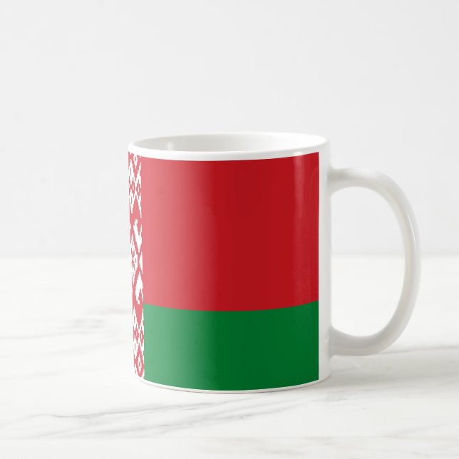 Caneca De Café Pavilhão da Bielorrússia - Mug Cerâmico (Direita)
