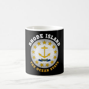 CANECA DE CAFÉ PAVILHÃO DE ESTADO DO OCEANO DA ILHA RHODE