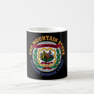 CANECA DE CAFÉ PAVILHÃO DO ESTADO DA MONTANHA DA VIRGÍNIA OCIDENT