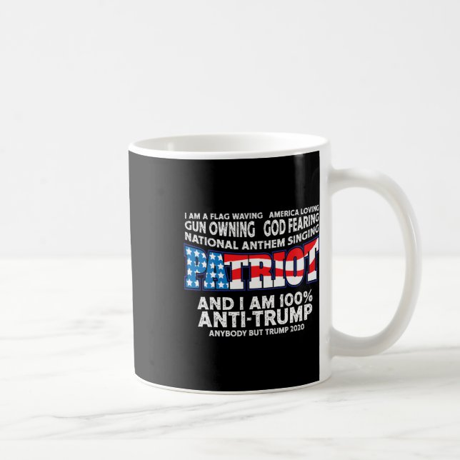 Caneca De Café Pavilhão Que Agita Branco Vermelho E Azul Anti-Tru (Direita)