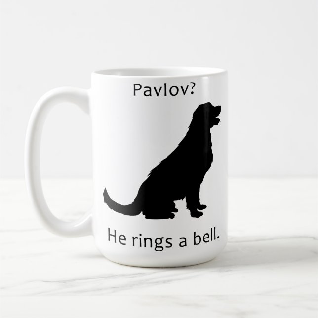 Caneca De Café Pavlov Dog Pun (Esquerda)