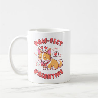 Caneca De Café Paw-Fect Valentine - Corgi Dog Valentine Gift