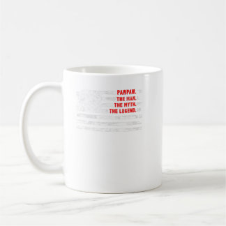Caneca De Café Pawpaw The Man Myth Legend USA Flag Fathe