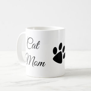Caneca De Café Pawprint Mãe Gato Gato 