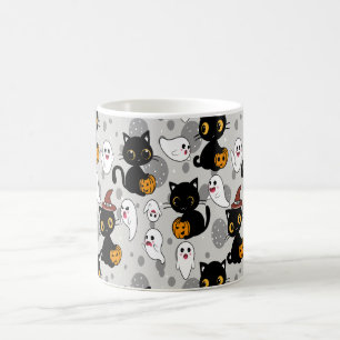 Caneca De Café Paws de Abóbora Fantasma Spooky