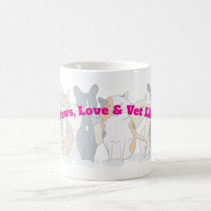 Caneca De Café Paws, Love & Vet Life