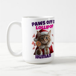 Caneca De Café Paws Off My Lollipop Human Christmas Cat