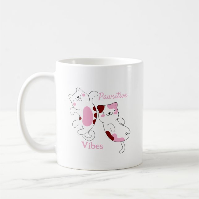 Caneca De Café Pawsitive Vibes (Esquerda)