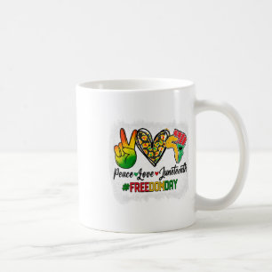 Caneca De Café Paz Aberta Amo 1865 Dia da Liberdade Af