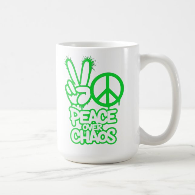 Caneca De Café Paz Acima do Caos (Direita)