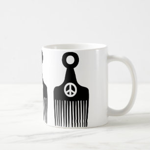 Caneca De Café Paz Afro Hair