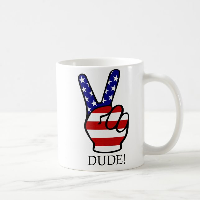 Caneca De Café Paz americana (Direita)