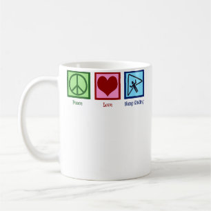 Caneca De Café Paz Amor Asa Delta