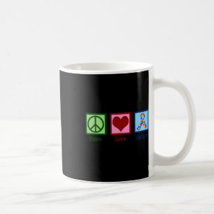 Caneca De Café Paz Amor Autismo Quebra-cabeça Sensibilização Home