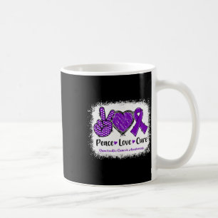 Caneca De Café Paz Amor Cura Consciência do Câncer de pâncreas Ro