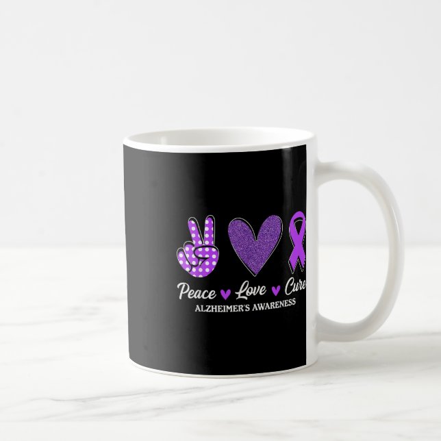 Caneca De Café Paz Amor Cura Heimers Consciência (Direita)
