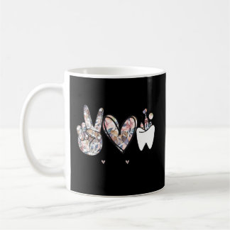 Caneca De Café Paz Amor Dental Higiene