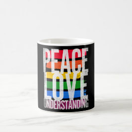 Caneca De Café Paz, Amor e Compreensão