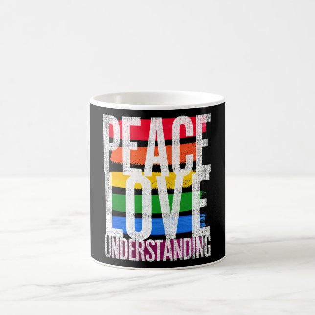 Caneca De Café Paz, Amor e Compreensão (Centro)