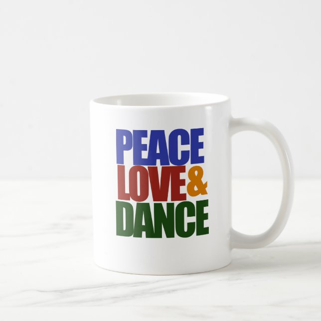 Caneca De Café Paz, amor e dança (Direita)