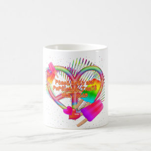 Caneca De Café Paz, amor e picolé