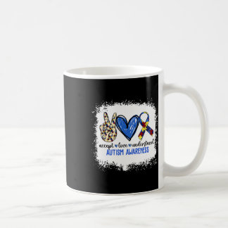 Caneca De Café Paz Amor Fita Autismo Atenção Aceitar Amor