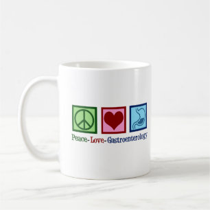 Caneca De Café Paz Amor Gastroenterologia