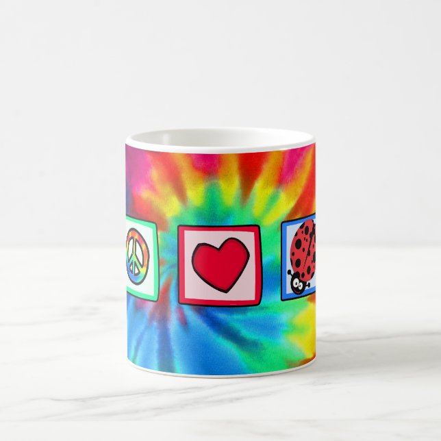 Caneca De Café Paz, amor, joaninhas (Centro)