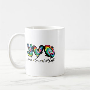 Caneca De Café Paz Amor Jogador de Futebol Camisa Tie Dye America