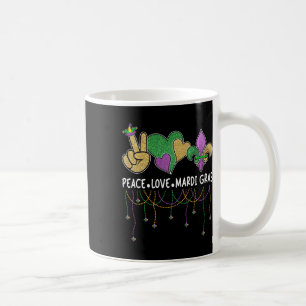 Caneca De Café Paz Amor Mardi Gras 2024 Carnaval de Nova Orleans