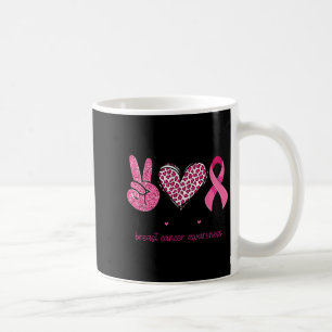 Caneca De Café Paz Amor Nok Ribbon Breve Sensibilização do Cancer