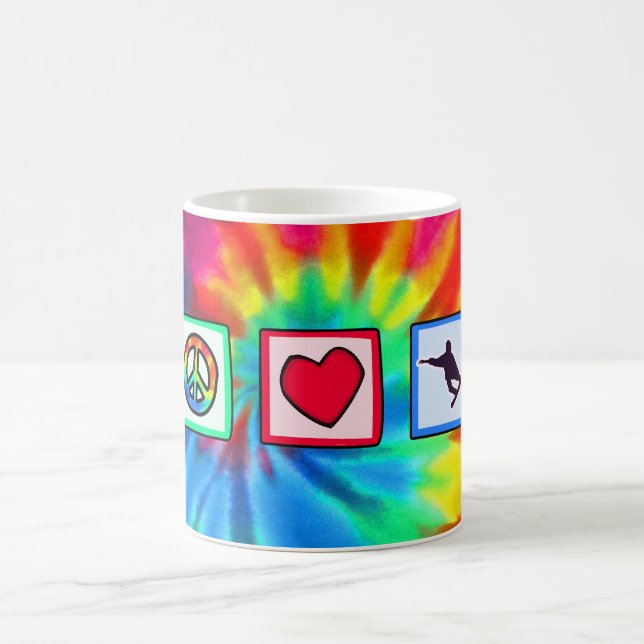 Caneca De Café Paz, amor, snowboarding (Centro)