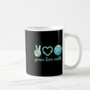 Caneca De Café Paz amor terra ecológico natureza dia da terra