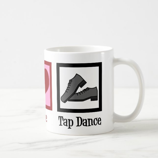 Caneca De Café Paz Amor Toque Dance (Direita)