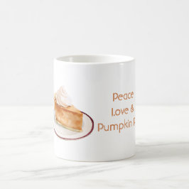 Caneca De Café Paz Amor & Torta de Abóbora