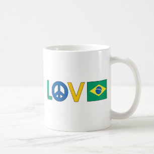 Caneca De Café Paz Brasil do amor