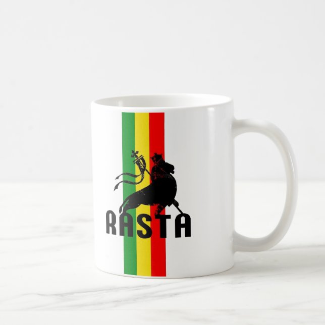 Caneca De Café Paz da reggae de Cori Reith Rasta (Direita)