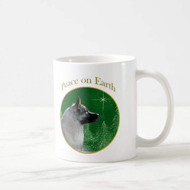 Caneca De Café Paz de Elkhound Norueguês (Direita)