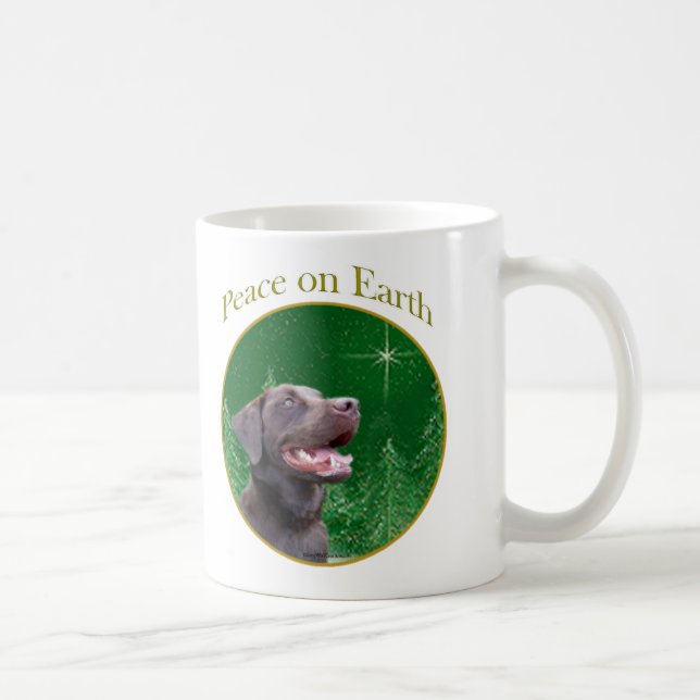 Caneca De Café Paz de Labrador Retriever (choc) (Direita)