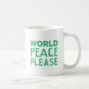 Caneca De Café Paz de mundo por favor